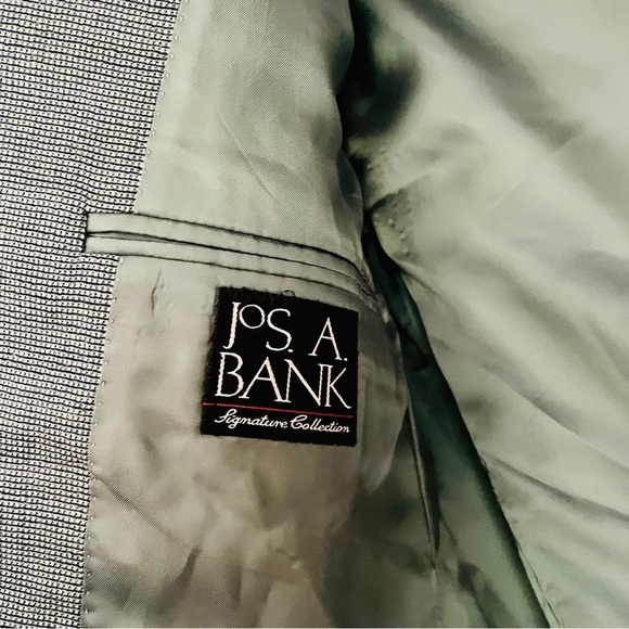 Jos. A Bank Signature Collection Wool Silk 3 Button Blazer 40R Blue - Picture 8 of 9